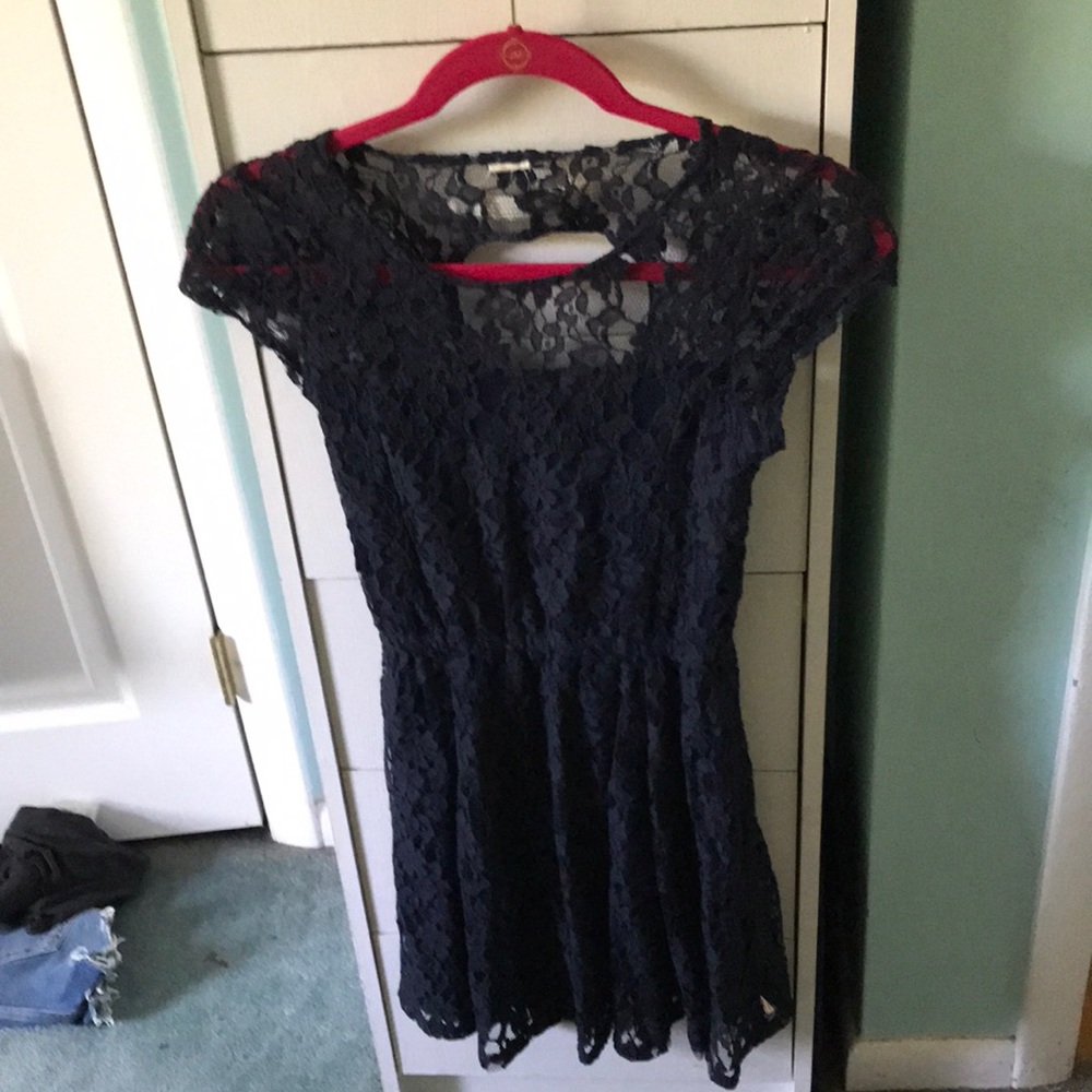 Navy lace dress
